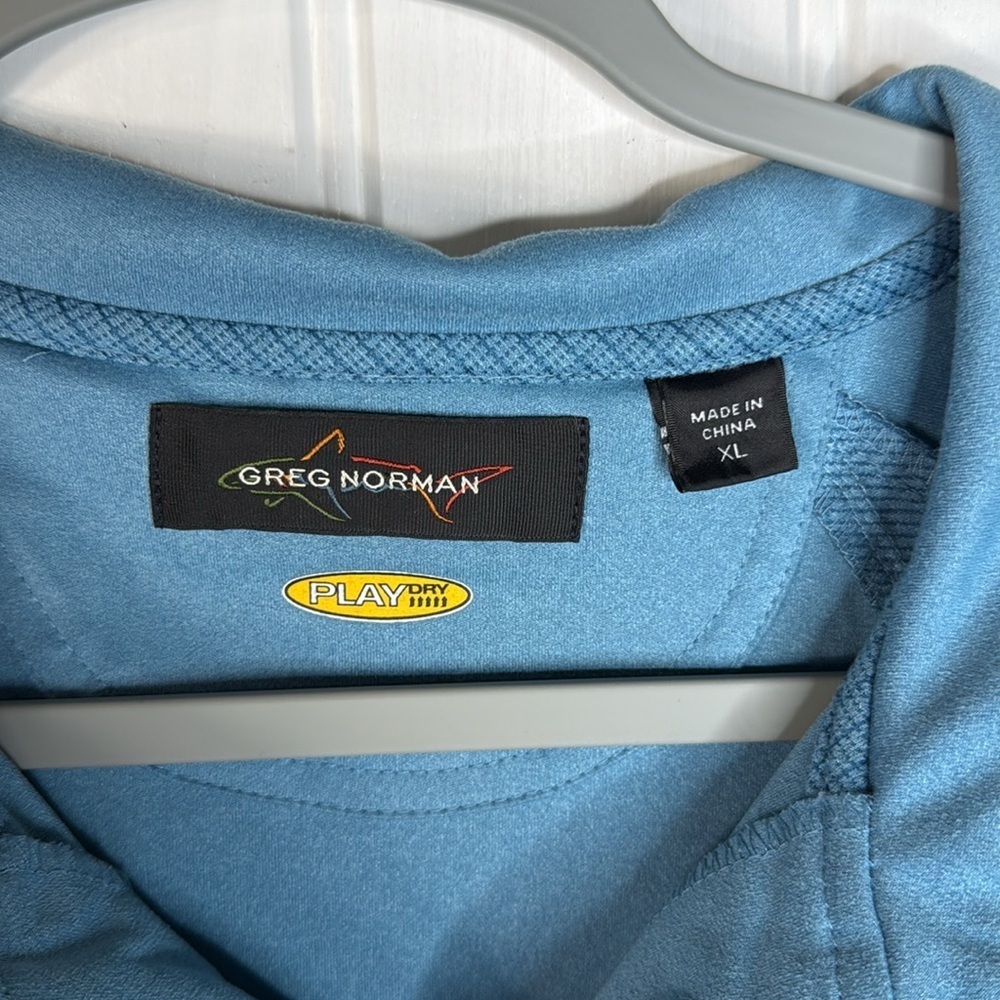 Greg Norman 1/4 Zip Callaway Pullover XL Teal Golf Outdoor Performance Mens - Picture 3 of 10